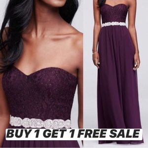 🌀B1G1 FREE🌀Royal purple ball gown David’s Bridal